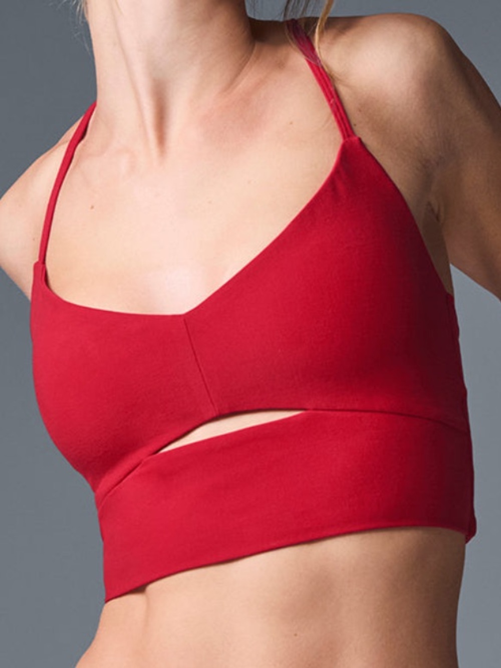 NWT ALO YOGA Alosoft Highlight Bra Tank Bold Red